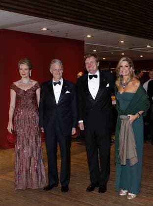 The Netherlands , Amsterdam , Nov 29 , 2016 - Second day of a three days State visit of Belgian royal couple in The Netherlands, in Amsterdam - Queen Mathilde of Belgium , King Philippe - Filip of Belgium, Dutch King Willem-Alexander and Dutch Queen Maxima - Concert at Concertgebouw Copyright POOL Reporters Reporters GYS  FRANCOISxLENOIR