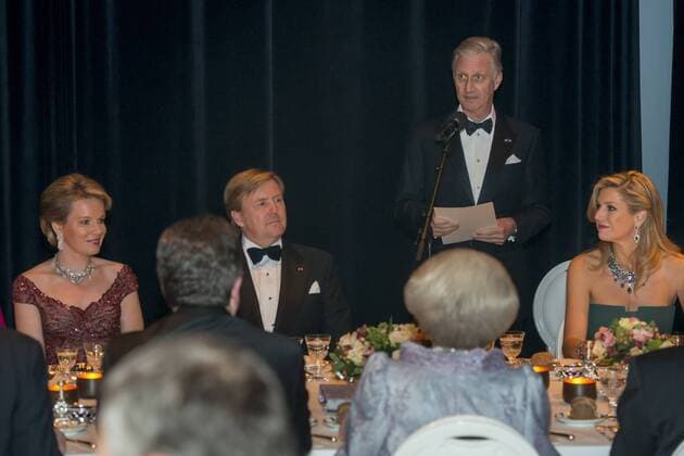 The Netherlands , Amsterdam , Nov 29 , 2016 - Second day of a three days State visit of Belgian royal couple in The Netherlands, in Amsterdam - Queen Mathilde of Belgium , King Philippe - Filip of Belgium, Dutch King Willem-Alexander and Dutch Queen Maxima - Concert at Concertgebouw Copyright POOL Reporters Reporters GYS  DannyxGys