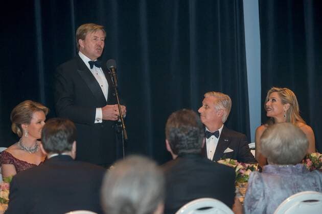 The Netherlands , Amsterdam , Nov 29 , 2016 - Second day of a three days State visit of Belgian royal couple in The Netherlands, in Amsterdam - Queen Mathilde of Belgium , King Philippe - Filip of Belgium, Dutch King Willem-Alexander and Dutch Queen Maxima - Concert at Concertgebouw Copyright POOL Reporters Reporters GYS  DannyxGys