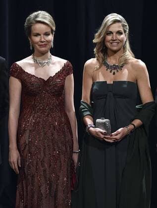 The Netherlands , Amsterdam , Nov 29 , 2016 - Second day of a three days State visit of Belgian royal couple in The Netherlands, in Amsterdam - Queen Mathilde of Belgium , King Philippe - Filip of Belgium, Dutch King Willem-Alexander and Dutch Queen Maxima - Concert at Concertgebouw Copyright POOL Reporters Reporters GYS  ERICxLALMAND