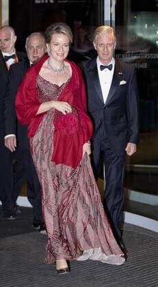 29-11-2016 The Hague Queen Maxima and Queen Mathilde and King Willem-Alexander and King Filip and Princess Beatrix and Princess Laurentien and Prince Constantijn and Princess Margriet visiting a concert with the National Orchestra of Belgium and Ozark Henry at the muziekbuilding ’t IJ on the 2nd day of the 3 day statevisit to the Netherlands.  Copyright: PPEx