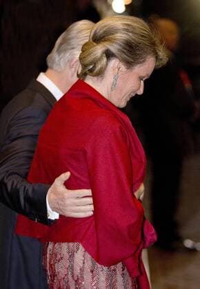 29-11-2016 The Hague Queen Maxima and Queen Mathilde and King Willem-Alexander and King Filip and Princess Beatrix and Princess Laurentien and Prince Constantijn and Princess Margriet visiting a concert with the National Orchestra of Belgium and Ozark Henry at the muziekbuilding ’t IJ on the 2nd day of the 3 day statevisit to the Netherlands.  Copyright: PPEx