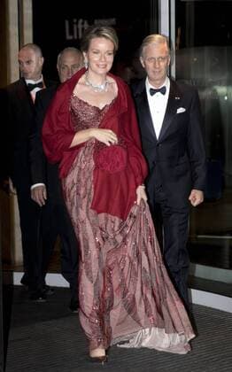 29-11-2016 The Hague Queen Maxima and Queen Mathilde and King Willem-Alexander and King Filip and Princess Beatrix and Princess Laurentien and Prince Constantijn and Princess Margriet visiting a concert with the National Orchestra of Belgium and Ozark Henry at the muziekbuilding ’t IJ on the 2nd day of the 3 day statevisit to the Netherlands.  Copyright: PPEx