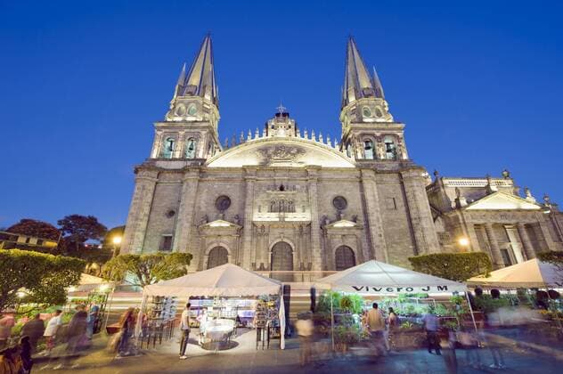 Cathedral in Plaza de Armas, Guadalajara, Mexico, North America Copyright: ChristianxKober 733-4801