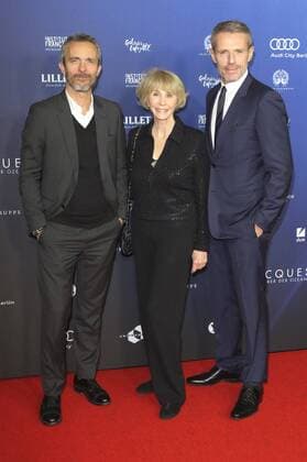 Jerome Salle, Jan Cousteau und Lambert Wilson bei der Eröffnung der 16. Französischen Filmwoche Berlin mit der Premiere des Kinofilms Jacques - Entdecker der Ozeane L odyssee im Kino International. Berlin, 30.11.2016 Foto:xO.xWoellnerx xFuturexImage