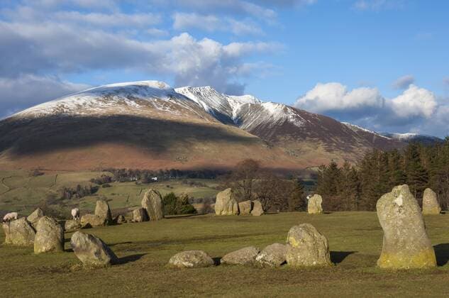 UNESCO-Welterbe: Englischer Lake District in Gro?britannien Saddleback Blencathra , from Castlerigg Stone Circle, Lake District National Park, Cumbria, England, United Kingdom, Europe Copyright: JamesxEmmerson 747-1748