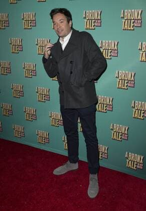 NYC: A Bronx Tale Musical Jimmy Fallon attends the opening night for A Bronx Tale, The New Musical at Longacre Theatre in NYC.  LevxRadin