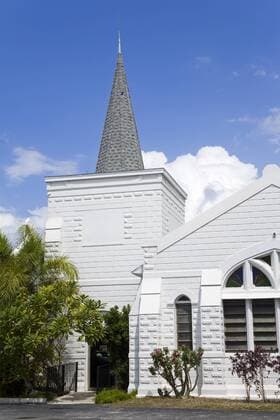 Elmslie Memorial United Church, George Town, Grand Cayman, Cayman Islands, Greater Antilles, West Indies, Caribbean, Central America Copyright: RichardxCummins 776-3392