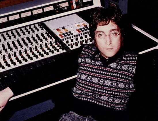 Imagine: John Lennon, (IMAGINE: JOHN LENNON) USA 1988, Regie: Andrew Solt, JOHN LENNON, Stichwort: Mischpult UnitedArchives00010175