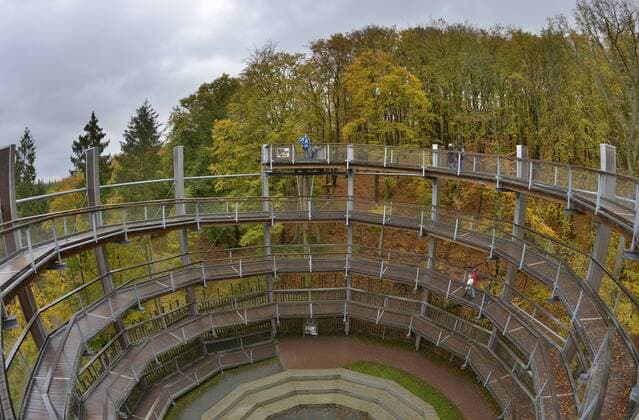 Aussichtsturm, Baumwipfelpfad, Naturerbe-Zentrum, Prora, Binz, Ruegen, Mecklenburg-Vorpommern, Deutschland Naturerbe-Zentrum Prora Binz Ruegen Mecklenburg-Vorpommern Deutschland