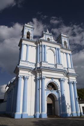 The 19th century architecture of the Temple of Santa Lucia, San Cristobal de las Casas, Chiapas, Mexico, North America Copyright: RichardxMaschmeyer 801-1049
