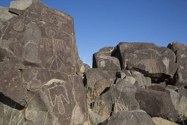 Bureau of Land Management, Three Rivers Petroglyph Site, rock carvings created by the Jornada Mogollon people during the 15th century, New Mexico, United States of America, North America Copyright: RichardxMaschmeyer 801-1187