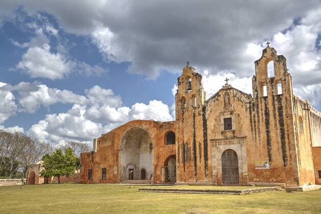 Church and Convent of San Miguel Arcangel, established in 1549, Mani, Route of the Convents, Yucatan, Mexico, North America Copyright: RichardxMaschmeyer 801-1576