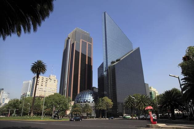 Mexican Stock Exchange Building, Centro Bursatil, Paseo de la Reforma, Reforma, Mexico City, Mexico, North America Copyright: WendyxConnett 807-888