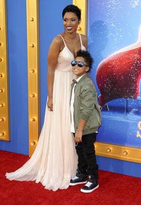 Jennifer Hudson & son David Otunga Jr SING FILM PREMIERE Los Angeles Patrick Rideaux PicturePerfect