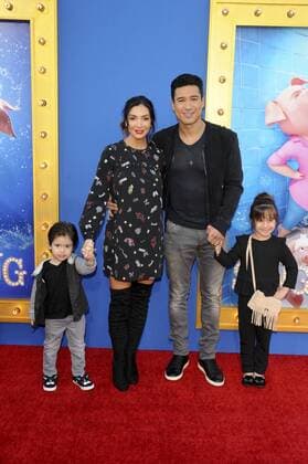 Mario Lopez, wife Courtney Mazza, son Dominic Lopez & daughter Gia Lopez SING FILM PREMIERE Los Angeles Patrick Rideaux PicturePerfect