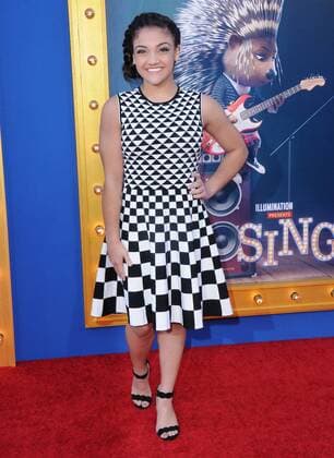 December 3, 2016 - Los Angeles, CA, United States - 03 December 2016 - Beverly Hills, California. Laurie Hernandez. Premiere Of Universal Pictures Sing held at Microsoft Theater. Photo Credit: AdMedia Los Angeles United States - ZUMAa123 20161203_zaa_a123_119