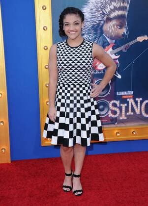 December 3, 2016 - Los Angeles, CA, United States - 03 December 2016 - Beverly Hills, California. Laurie Hernandez. Premiere Of Universal Pictures Sing held at Microsoft Theater. Photo Credit: AdMedia Los Angeles United States - ZUMAa123 20161203_zaa_a123_122