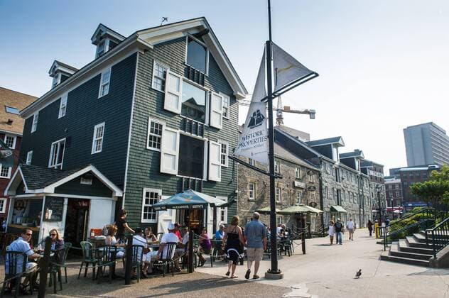 Privateers Wharf on the waterfront of Halifax, Nova Scotia, Canada, North America Copyright: MichaelxRunkel Editorial Use Only 816-8116