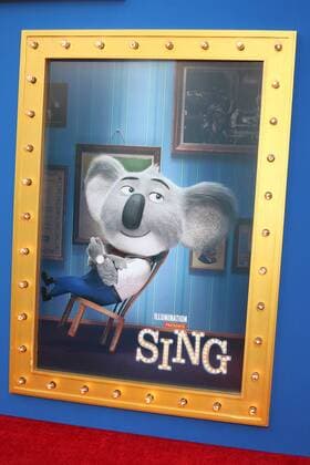 LOS ANGELES - DEC 3: Sing Poster Featuring Buster Moon at the Sing Premiere at Microsoft Theater on December 3, 2016 in Los Angeles, CA  Copyright: xKathyxHutchinsx xIPAx