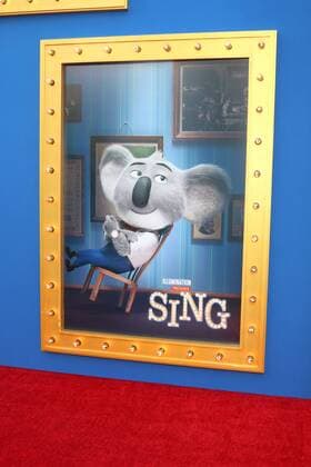 LOS ANGELES - DEC 3: Sing Poster Featuring Buster Moon at the Sing Premiere at Microsoft Theater on December 3, 2016 in Los Angeles, CA  Copyright: xKathyxHutchinsx xIPAx