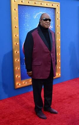 Stevie Wonder attends the premiere of the animated motion picture comedy Sing at the Microsoft Theater in Los Angeles on December 3, 2016. Storyline: A koala named Buster Moon has one final chance to restore his theater to its former glory by producing the world s greatest singing competition.  LAP2016120353 JIMxRUYMEN