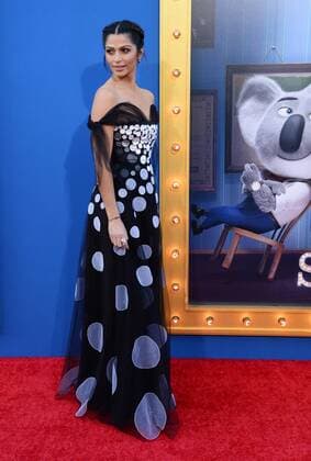 Model Camila Alves attends the premiere of the animated motion picture comedy Sing at the Microsoft Theater in Los Angeles on December 3, 2016. Storyline: A koala named Buster Moon has one final chance to restore his theater to its former glory by producing the world s greatest singing competition.  LAP2016120314 JIMxRUYMEN