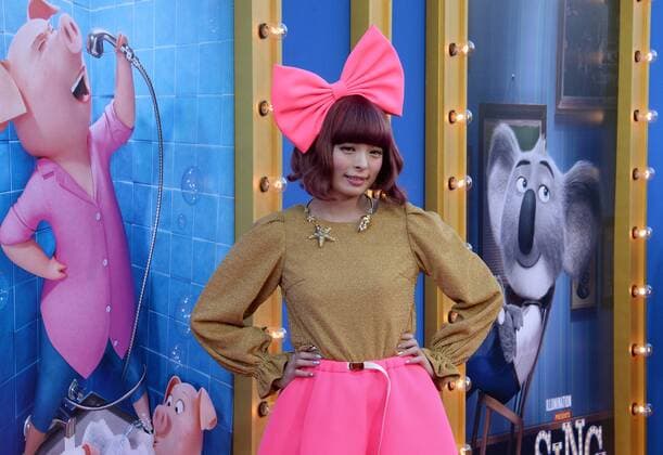 Japanese fashion model and singer Kyary Pamyu Pamyu attends the premiere of the animated motion picture comedy Sing at the Microsoft Theater in Los Angeles on December 3, 2016. Storyline: A koala named Buster Moon has one final chance to restore his theater to its former glory by producing the world s greatest singing competition.  LAP2016120355 JIMxRUYMEN