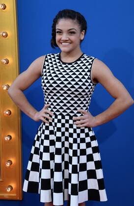 Actress Laurie Hernandez attends the premiere of the animated motion picture comedy Sing at the Microsoft Theater in Los Angeles on December 3, 2016. Storyline: A koala named Buster Moon has one final chance to restore his theater to its former glory by producing the world s greatest singing competition.  LAP2016120362 JIMxRUYMEN