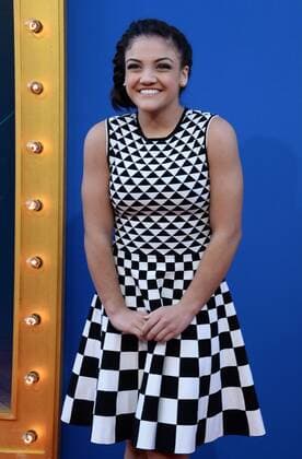 Actress Laurie Hernandez attends the premiere of the animated motion picture comedy Sing at the Microsoft Theater in Los Angeles on December 3, 2016. Storyline: A koala named Buster Moon has one final chance to restore his theater to its former glory by producing the world s greatest singing competition.  LAP2016120363 JIMxRUYMEN