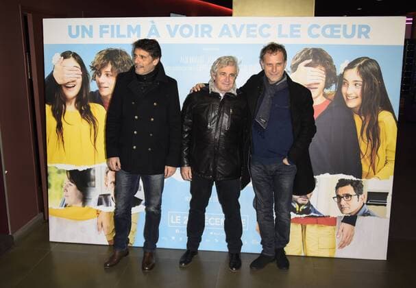 Michel Boujenah - Charles Berling - Pascal Elbe CELEBRITES : Filmpremiere - Le coeur en braille - - Paris - 04 12 2016 FedericoPestellini 