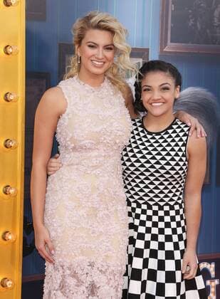 December 3, 2016 - Los Angeles, CA, United States - 03 December 2016 - Los Angeles, California - Tori Kelly, Laurie Hernandez. Universal Pictures Sing Los Angeles Premiere held at Microsoft Theater. Photo Credit: AdMedia Los Angeles United States - ZUMAa123 20161203_zaa_a123_261