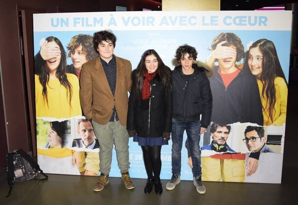 Antoine Khorsand, Alix Vaillot, Jean Stan Du Pac CELEBRITES : Premiere Le coeur en braille - Paris - 04 12 2016 FedericoPestellinix 