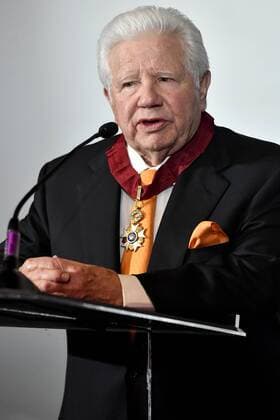Lee Roy Mitchell, Founder and Chairman of the Board Cinemark pictured during a visit to Cinemark on the fourth day of the economic mission of Belgium s Princess Astrid in Texas, United States, Tuesday 06 December 2016, in Austin.  DIRKxWAEM 04991762