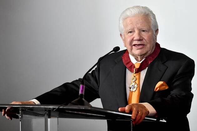 Lee Roy Mitchell, Founder and Chairman of the Board Cinemark pictured during a visit to Cinemark on the fourth day of the economic mission of Belgium s Princess Astrid in Texas, United States, Tuesday 06 December 2016, in Austin.  DIRKxWAEM 04991764