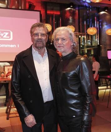 Guenther Klum, Dr. Hermann Buehlbecker (Alleininhaber LAMBERTZ) bei der LAMBERTZ-Fine Art-Kalenderpraesentation im Rosati Restaurant Koeln.