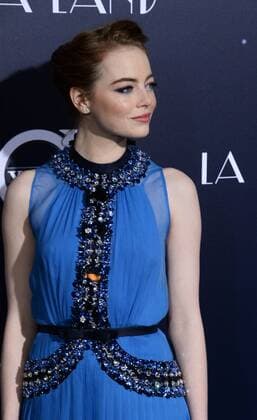 Cast member Emma Stone attends the premiere of the motion picture musical comedy La La Land at Mann Village Theater in the Westwood section of Los Angeles on December 6, 2016. Storyline: A jazz pianist falls for an aspiring actress in Los Angeles.  LAP2016120638 JIMxRUYMEN