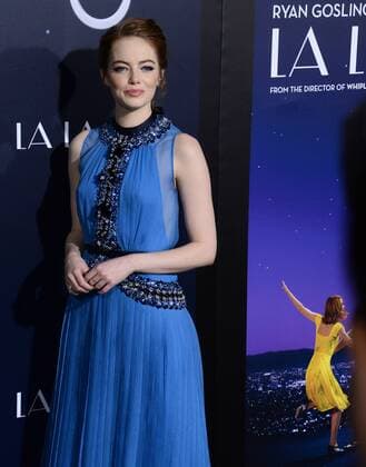 Cast member Emma Stone attends the premiere of the motion picture musical comedy La La Land at Mann Village Theater in the Westwood section of Los Angeles on December 6, 2016. Storyline: A jazz pianist falls for an aspiring actress in Los Angeles.  LAP2016120614 JIMxRUYMEN