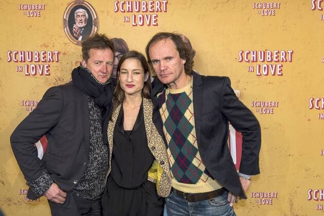Lars Büchel, Marie Leuenberger und Olaf Schubert bei der Premiere des Kinofilms Schubert in Love im UFA Kristallpalast. Dresden, 06.12.2016 Foto:xT.xFrankex xFuturexImage