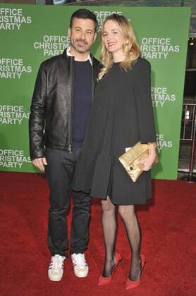 Jimmy Kimmel & wife Molly McNearney OFFICE CHRISTMAS PARTY FILM PREMIERE Los Angeles Patrick Rideaux PicturePerfect