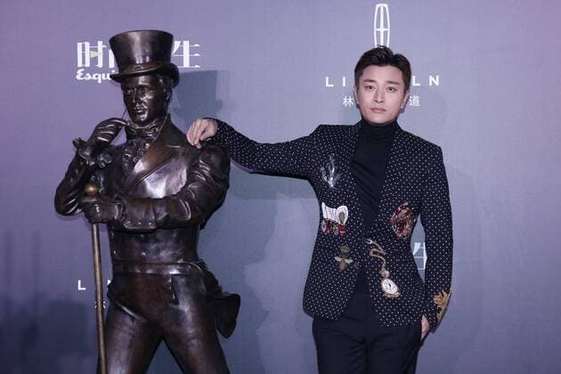 BEIJING, CHINA - DECEMBER 07: Actor Jia Nailiang poses on the red carpet of the 13th Man At His Best Award at the Worker s Stadium on December 7, 2016 in Beijing, China.  CFP496717243