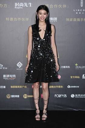 BEIJING, CHINA - DECEMBER 07: Fashion model Ming Xi Mengyao poses on the red carpet of the 13th Man At His Best Award at the Worker s Stadium on December 7, 2016 in Beijing, China.  CFP496717277