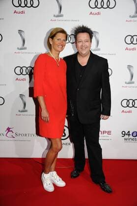 Katrin Müller-Hohenstein und Sebastian Krumbiegel 10 Jahre Audi Generation Award Preis, Auszeichnung Hotel Bayerischer Hof München 07. Dezember 2016
