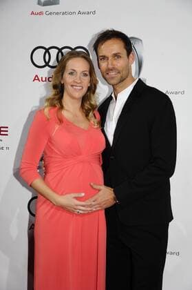 Sven Hannawald mit Frau Melissa 10 Jahre Audi Generation Award Preis, Auszeichnung Hotel Bayerischer Hof München 07. Dezember 2016
