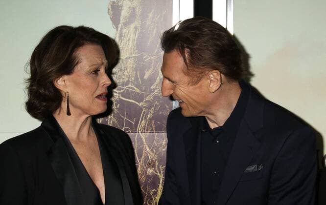 December 7, 2016 - New York, New York, U.S. - Actress SIGOURNEY WEAVER and actor LIAM NEESON attend the New York premiere of A Monster Calls held at Loews Lincoln Square. New York U.S. - ZUMAk03_ 20161207_zaf_k03_057