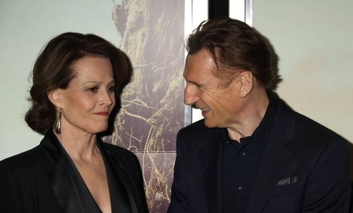 December 7, 2016 - New York, New York, U.S. - Actress SIGOURNEY WEAVER and actor LIAM NEESON attend the New York premiere of A Monster Calls held at Loews Lincoln Square. New York U.S. - ZUMAk03_ 20161207_zaf_k03_060