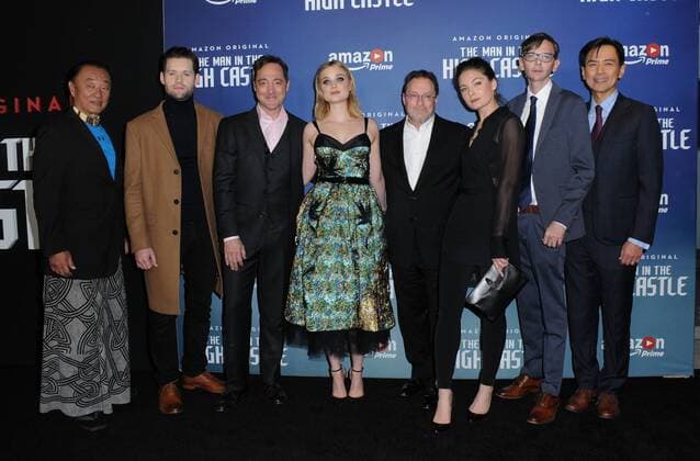 December 8, 2016 - Los Angeles, CA, United States - 08 December 2016 - Los Angeles, California. Cary-Hiroyuki Tagawa, Luke Kleintank, Brennan Brown, Bella Heathcote, Stephen Root, Alexa Davalos, DJ Qualls, Joel de la Fuente. Premiere of Amazon s Man In The High Castle held at Pacific Design Center. Photo Credit: AdMedia Los Angeles United States - ZUMAa123 20161208_zaa_a123_095