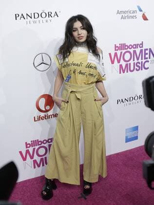 Charli XCX arrives on the red carpet at the Billboard Women in Music 2016 event on December 9, 2016 in New York City.  NYP20161209104 JOHNxANGELILLO
