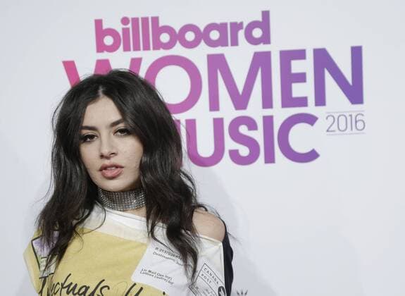 Charli XCX arrives on the red carpet at the Billboard Women in Music 2016 event on December 9, 2016 in New York City.  NYP20161209105 JOHNxANGELILLO