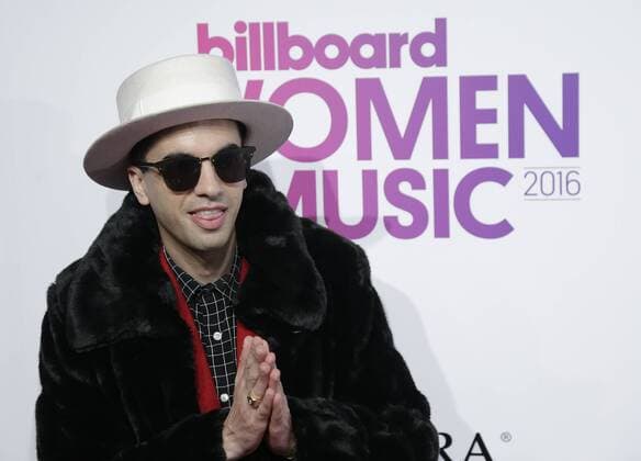 DJ Cassidy arrives on the red carpet at the Billboard Women in Music 2016 event on December 9, 2016 in New York City.  NYP20161209131 JOHNxANGELILLO